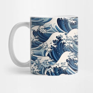 Ephemeral Crests: Hokusai Waves Reimagined Mug